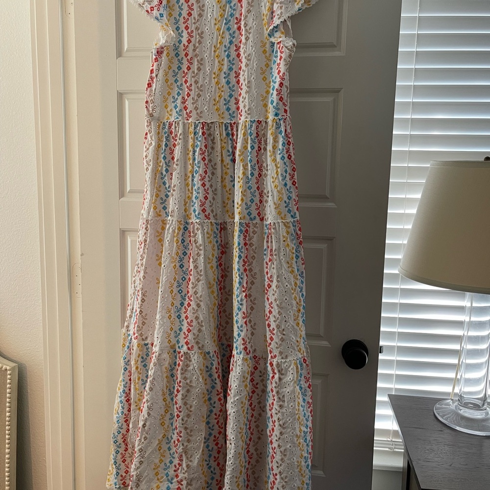 NWT Kimberly Whitman x Antonio Melani  Floral Embroidered Eyelet Dress - Picture 3 of 9